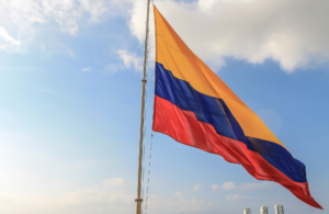 The beautiful Colombian flag. 