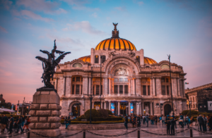 Mexico city Famous palace of fine art. 