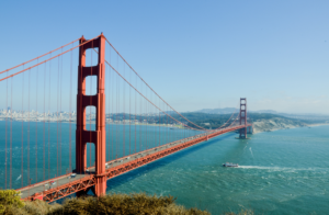 San Fransisco's most infamous attraction, The Golden Gate Bridge. 