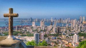 Cartagena's coastal view.