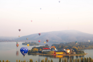 The Famous hot air balloons of Canberra.