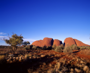 The massive sandstone of Uluru National Park