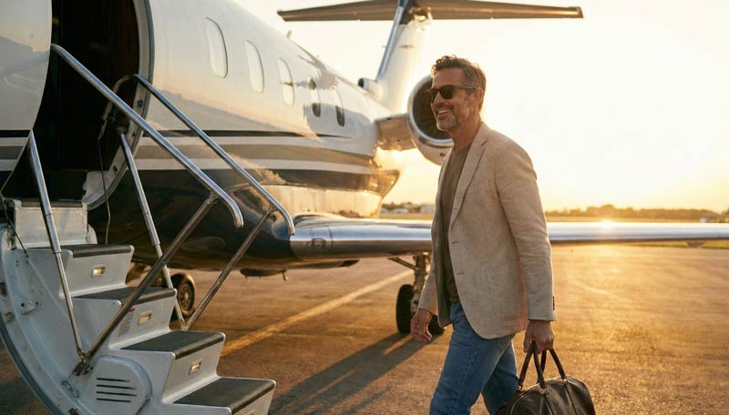 A Charter Wind Private Jet For A Weekend Leisure Getaway