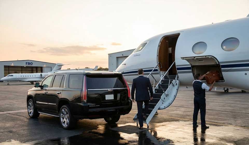Private Jet Tarmac Transfer Luxury Travel.