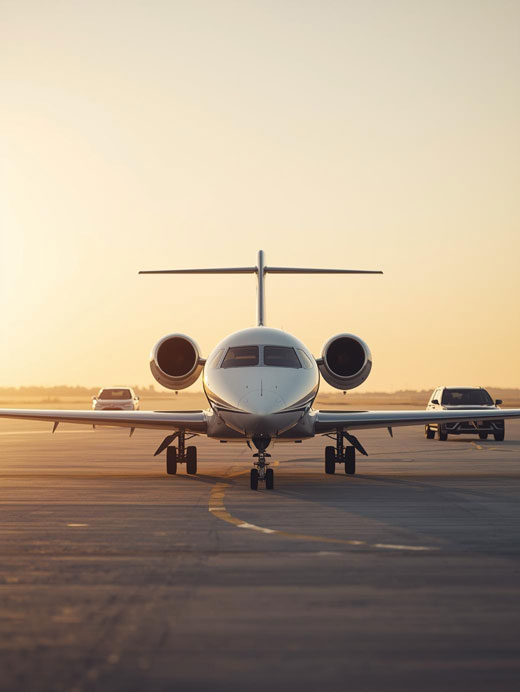 Arrive at a luxury vacation spot in style with our seamless private leisure charters.