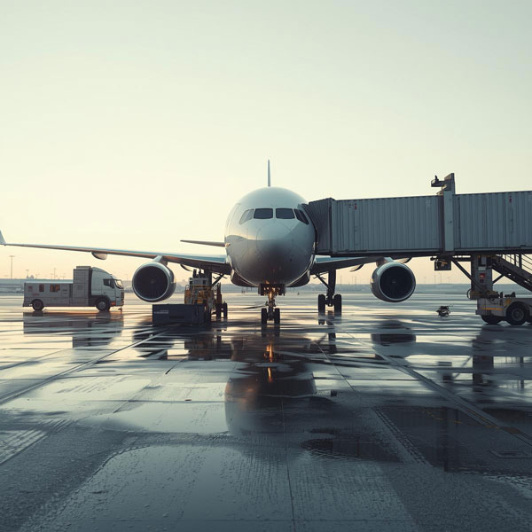 A large aircraft being loaded for a reliable cargo charter flight, showcasing our logistics capabilities.