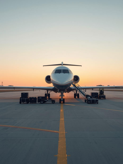 The spacious and comfortable cabin of a private jet, providing athletes with quiet rest during their team charters.