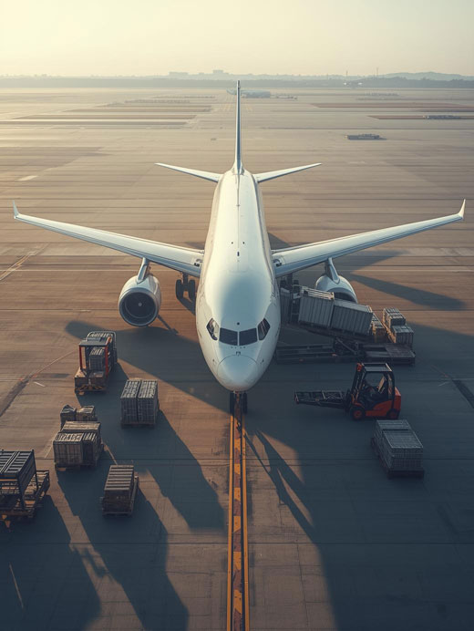 Our team carefully handling a high-value vehicle for a specialized cargo charter flight.