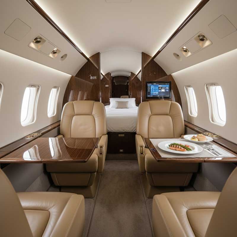 Gourmet Dining Private Jet