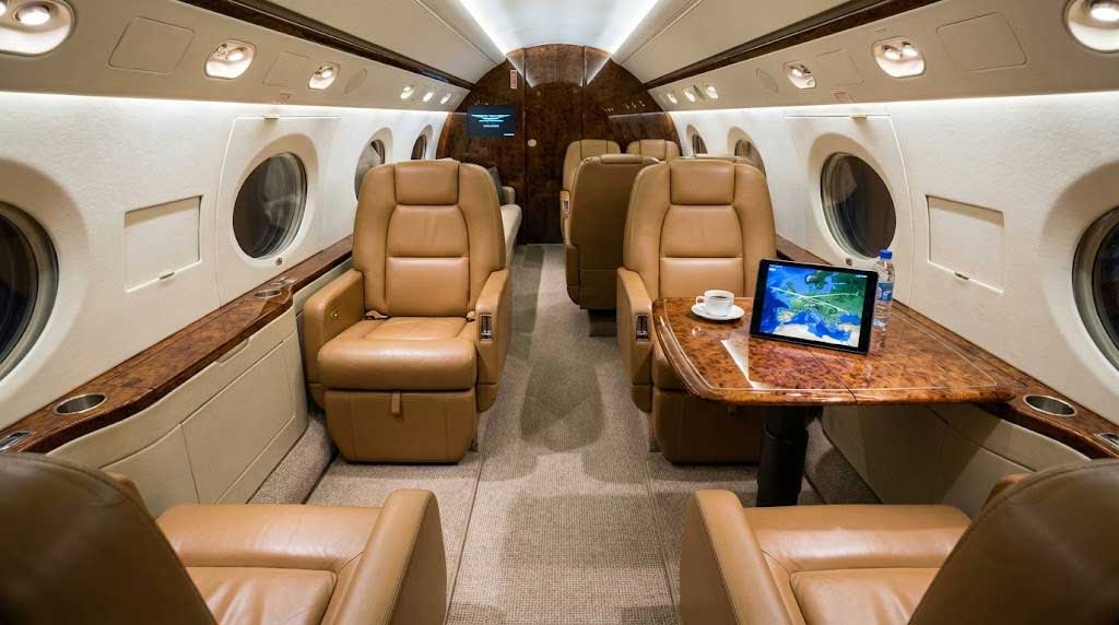 Luxury Private Jet Interior For Toronto Business Travelers.