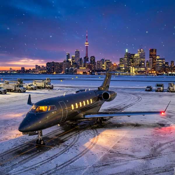 Private Jet Charter Toronto Skyline