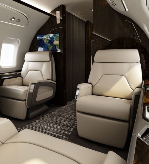 Luxury Cabin of Our Executive Jets The comfortable and private luxury interior of one of the best executive jets, perfect for work or relaxation.